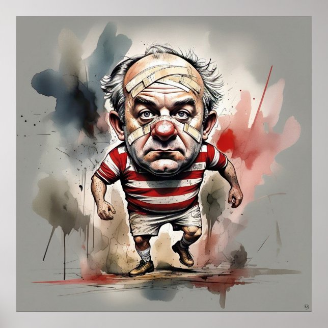 Rugby Player Art Print (Front)