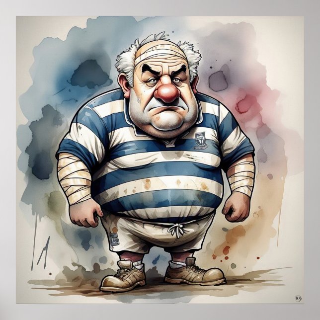 Rugby Player Art Print (Front)