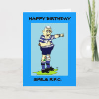 RUGBY PLAYER BIRTHDAY CARD