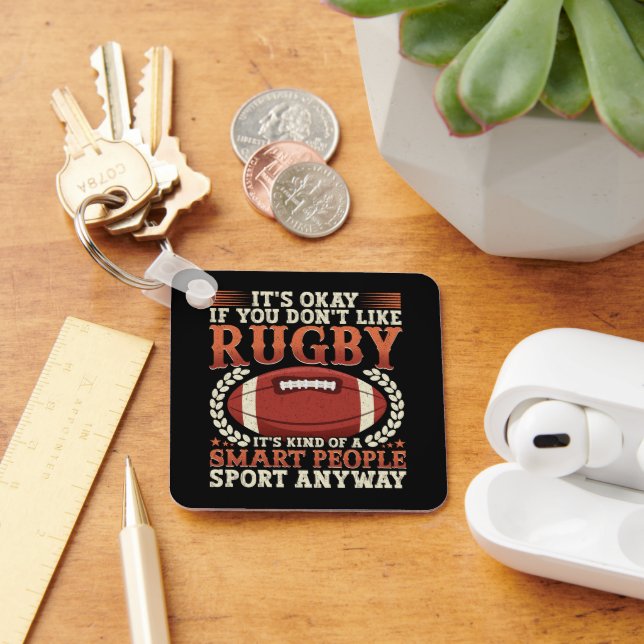 Rugby Player Kind Of A Smart People Sport Funny  Key Ring (Desk)