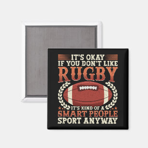 Rugby Player Kind Of A Smart People Sport Funny Magnet