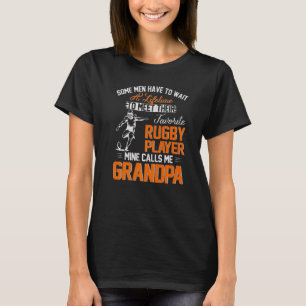 Rugby Player Mine Calls Me Grandpa Rugby Gift T-Shirt