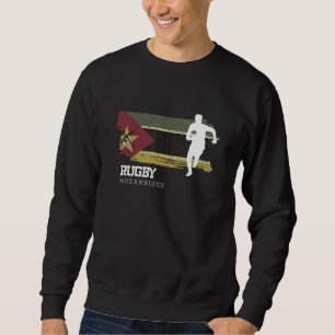 Rugby Player Mozambique Flag Sports Ball Rugby Sweatshirt