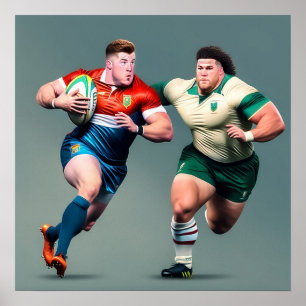 Rugby Players Art Print