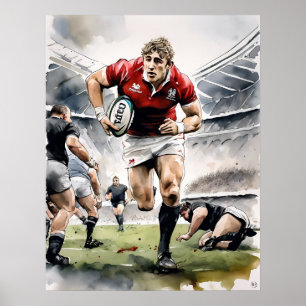 Rugby Players Art Print