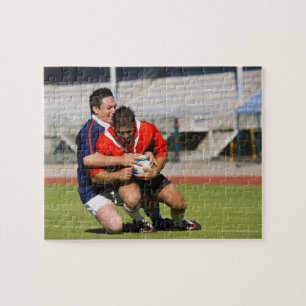 Rugby players fighting for ball jigsaw puzzle