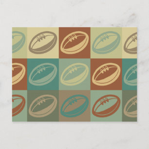 Rugby Pop Art Postcard