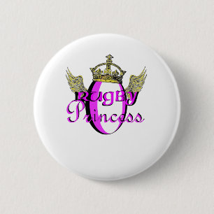 Rugby Princess 6 Cm Round Badge