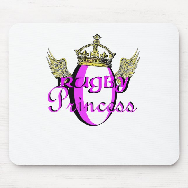 Rugby Princess Mouse Pad (Front)
