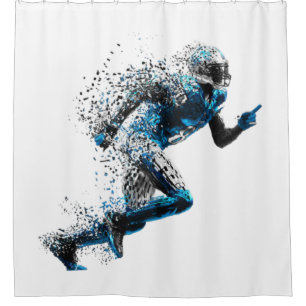 Rugby, rugby league, rugby life, rugby player shower curtain