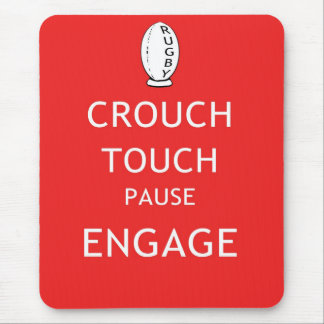 Rugby scrum instructions (old) mouse pad
