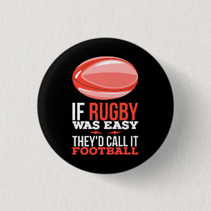 Rugby Sport Gift 3 Cm Round Badge