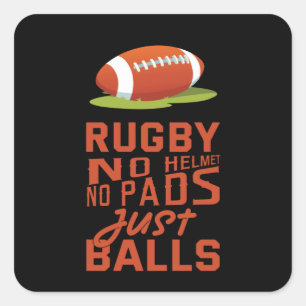 Rugby Sport Gift Square Sticker