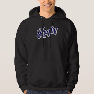 Rugby Sports Athlete Retro Hoodie
