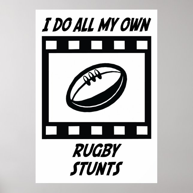 Rugby Stunts Poster (Front)