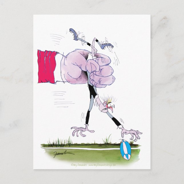 rugby tumble, tony fernandes postcard (Front)
