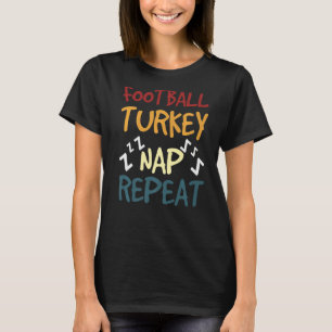 Rugby Turkey Repeat Football Fan Sports Thanksgivi T-Shirt