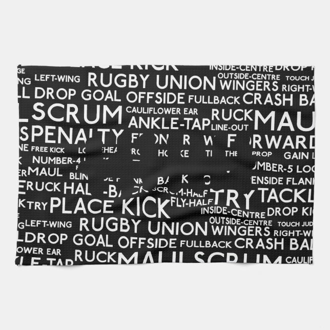 Rugby Union Gifts Tea Towel (Horizontal)
