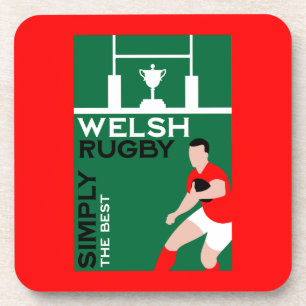 Rugby Wales Fan Art Coaster