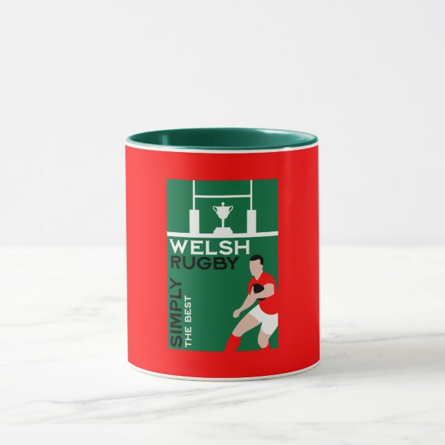 Rugby Wales Fan Art Mug (Center)