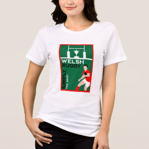 Rugby Wales Fan Art Tri-Blend Shirt
