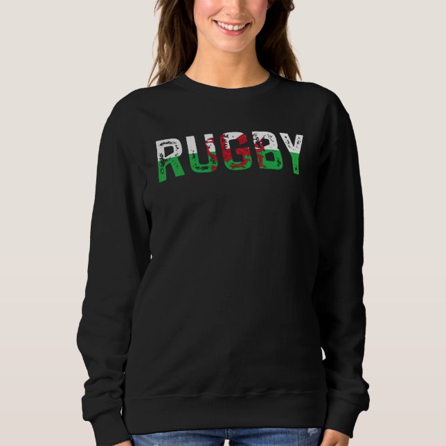 Rugby Wales Welsh Pride Flag Sweatshirt (Front)