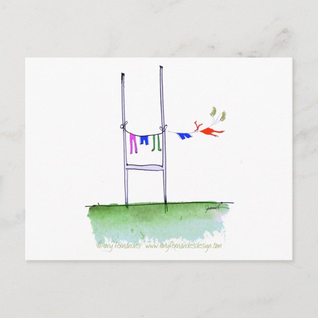 rugby wash day, tony fernandes postcard (Front)