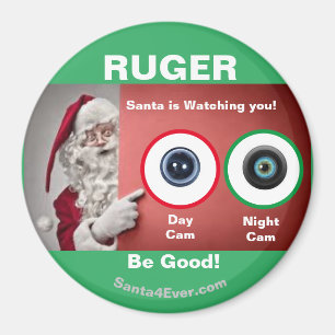 RUGER Santa is Watching you! Day and Night Magnet
