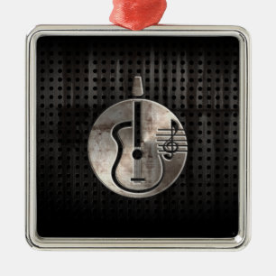 Rugged Acoustic Guitar Metal Ornament