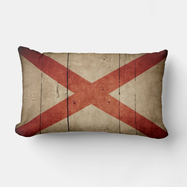 Rugged Alabama Flag Lumbar Cushion (Front)