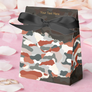Rugged Autumn Camouflage Personalised Favour Boxes