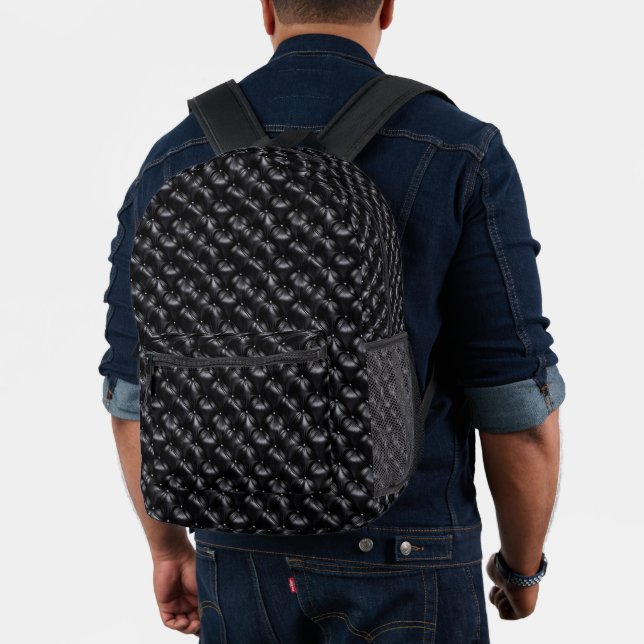 Rugged Black Leather Look Backpack (Insitu (Model))