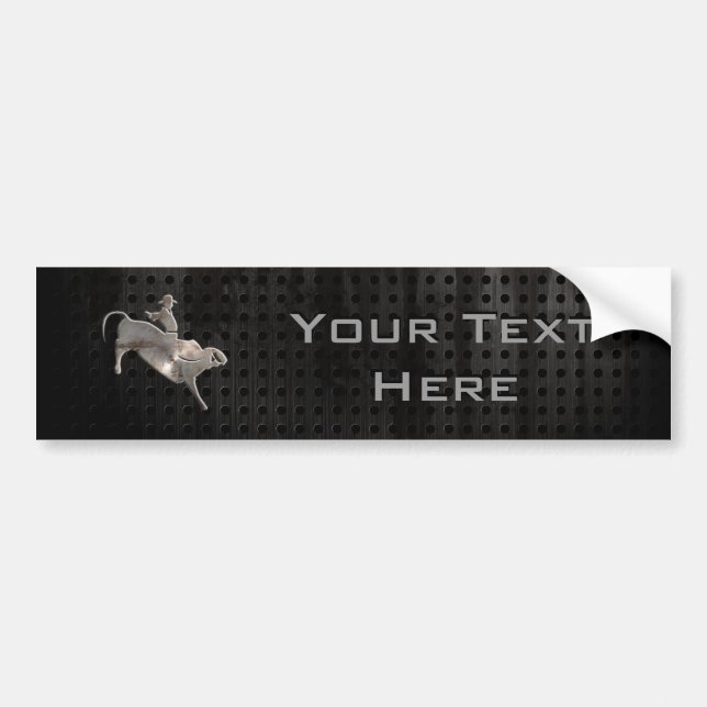 Rugged Bull Rider Bumper Sticker (Front)