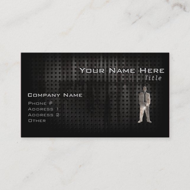 Rugged Business Suit Business Card (Front)