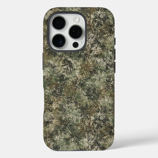 Rugged camouflage leaves phone case (Back)