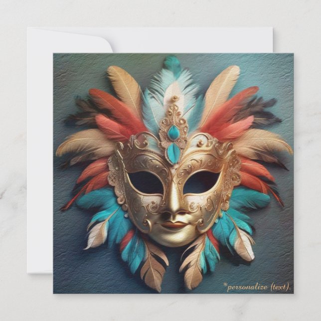 Rugged Carnival mask. Card (Front)