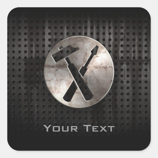 Rugged Carpenter Tools Square Sticker (Front)