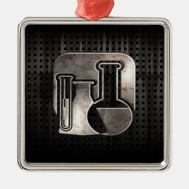 Rugged Chemistry Metal Tree Decoration (Front)