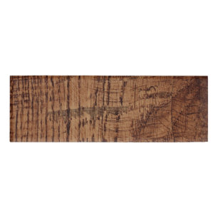 Rugged Chestnut Oak Wood Grain Look Name Tag