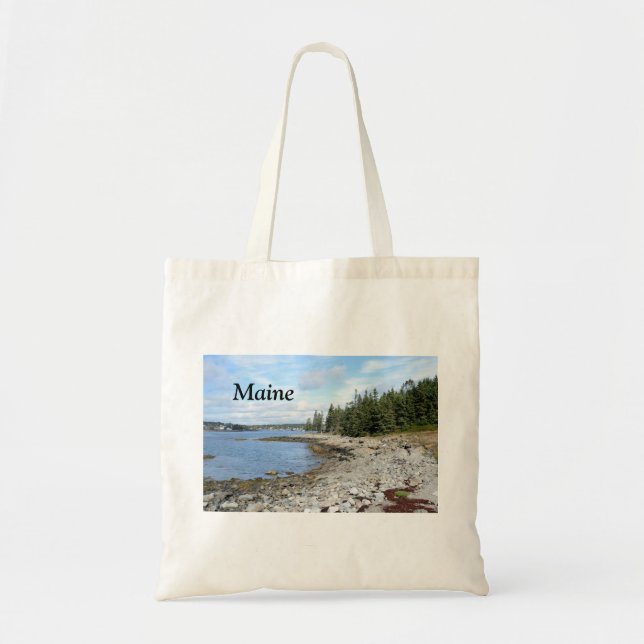 rugged coast of Maine Tote Bag (Front)