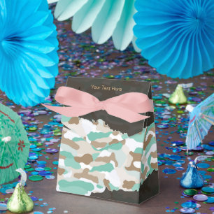 Rugged Coastal Camouflage Personalised Favour Boxe Box