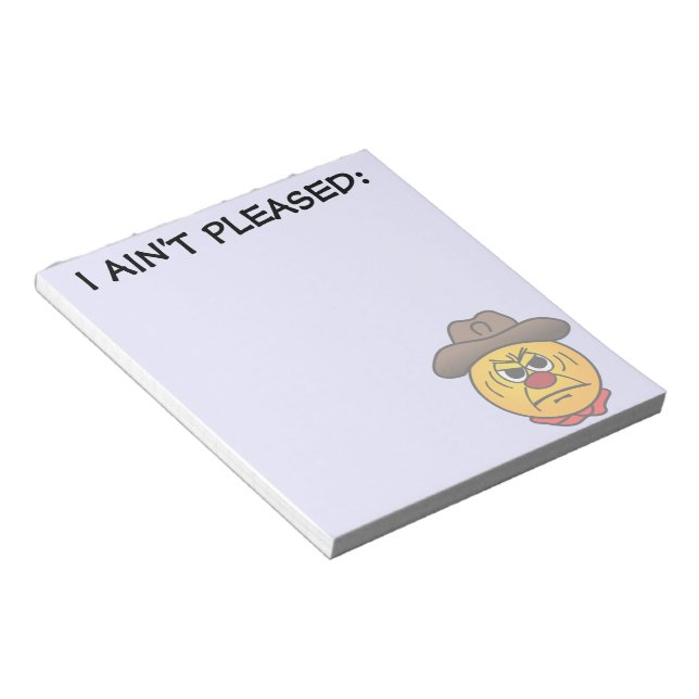 Rugged Cowboy Grumpey Notepad (Angled)