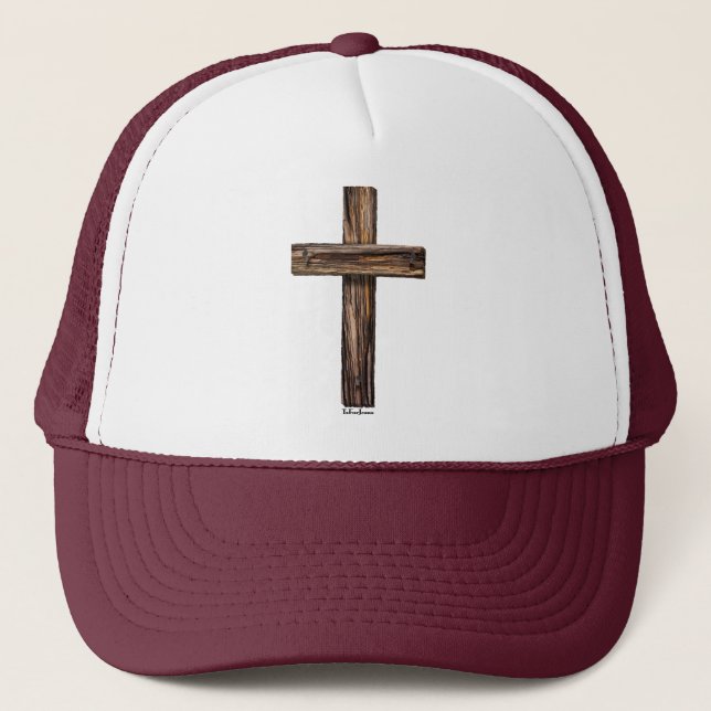 Rugged Cross Trucker Hat (Front)