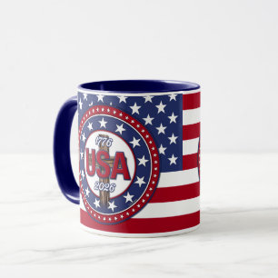 Rugged Cross USA 1776-2026 Flag Mug