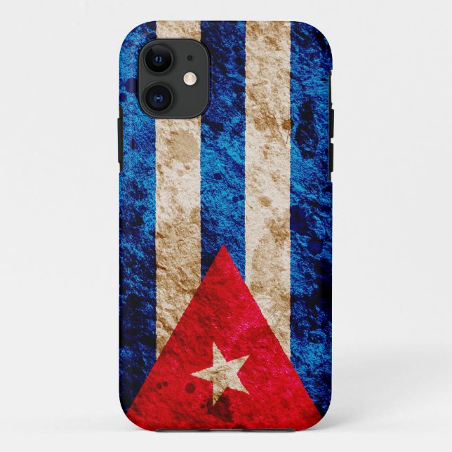Rugged Cuban Flag Case-Mate iPhone Case (Back)