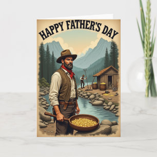 Rugged Fathers Day Gold Find Card
