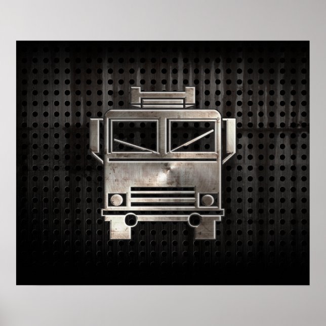 Rugged Fire Truck Poster (Front)