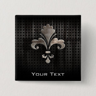 Rugged Fleur de lis 15 Cm Square Badge
