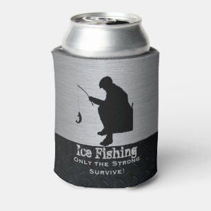 Rugged Funny Ice Fishing Can Cooler