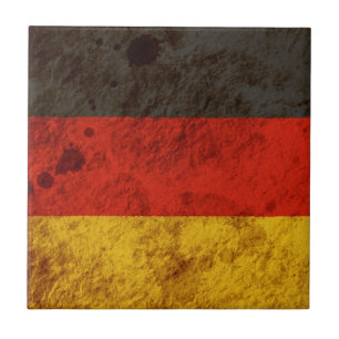 Rugged German Flag Ceramic Tile